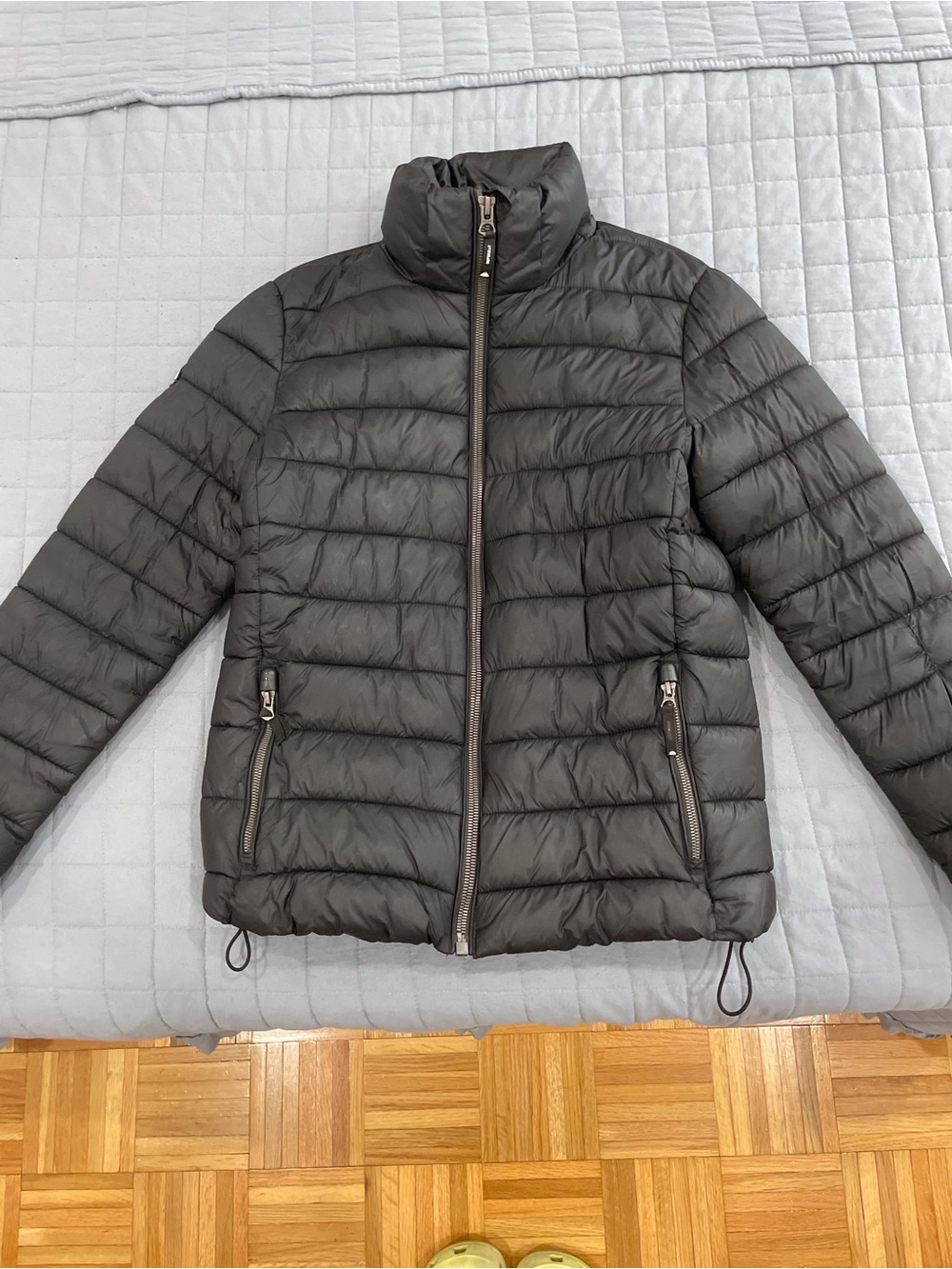 Superdry Men's Dark Gray Quilted Puffer Jacket